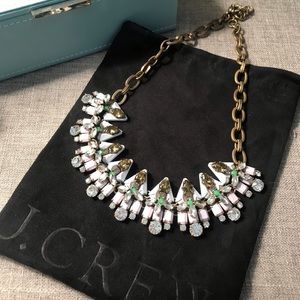 J. Crew white & pink statement necklace